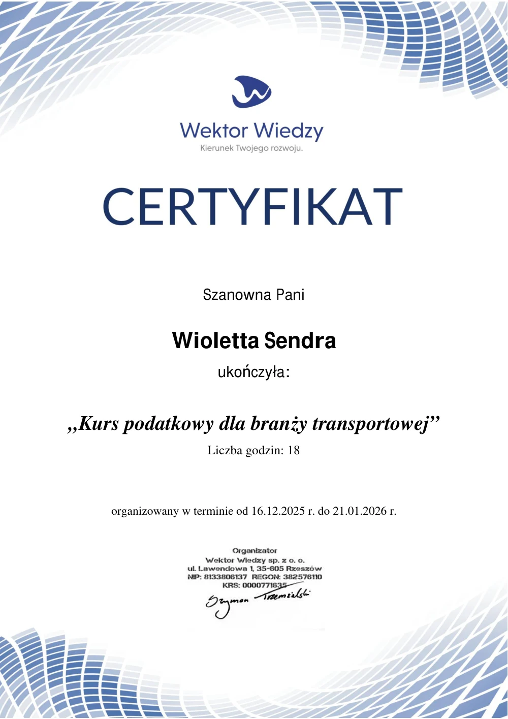 Prawo Podatkowe dla Branży Transportowej – Wektor Wiedzy